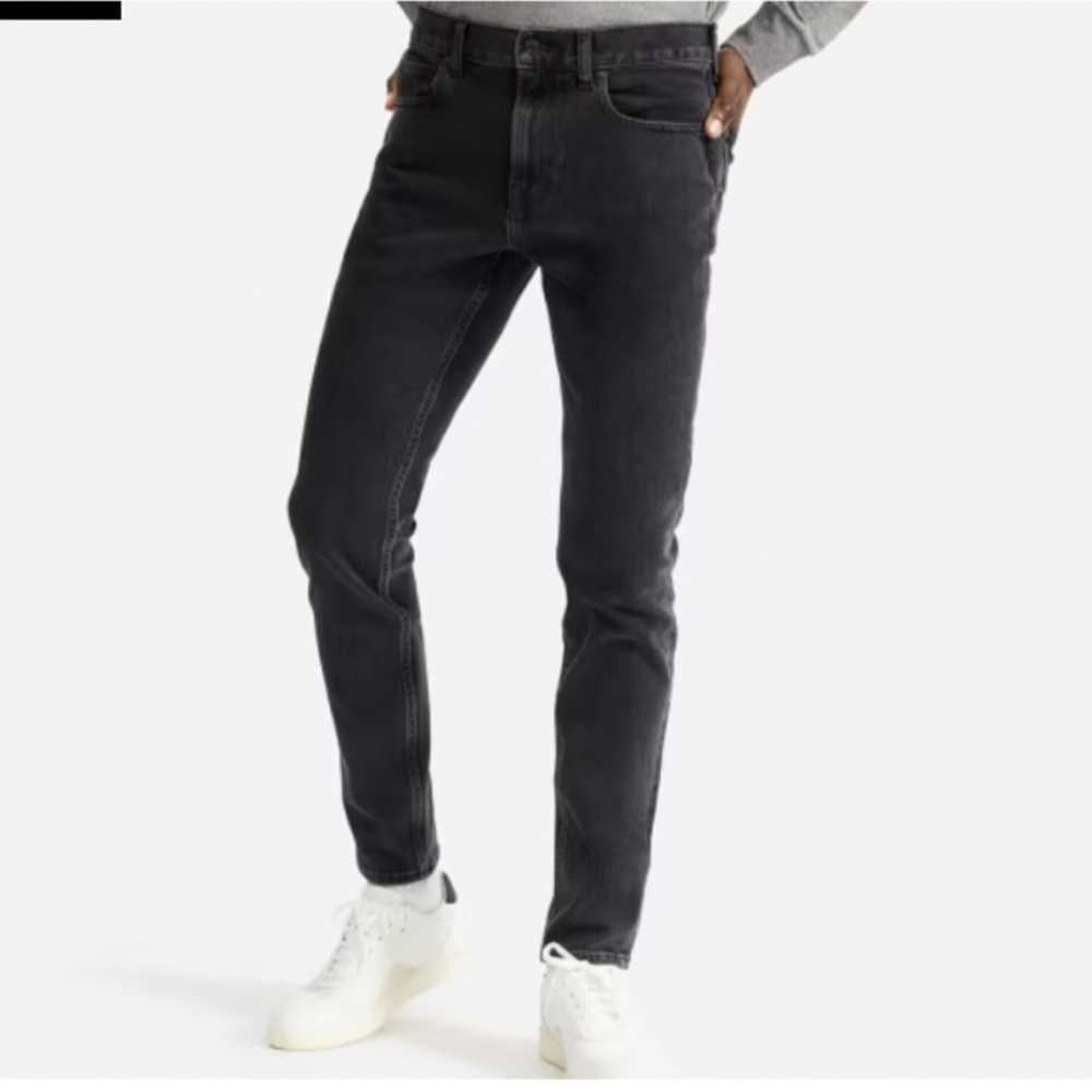 NWT Everlane Black The Skinny 4-Way Stretch Organic cotton Jean  33 x 34 men’s‎